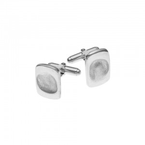 FINGERPRINT JEWELLERY DogTag Cufflinks In Silver