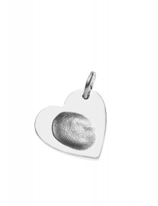 Fingerprint Jewellery Small Heart Pendant