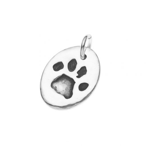 PAW PRINT Oval in Silver